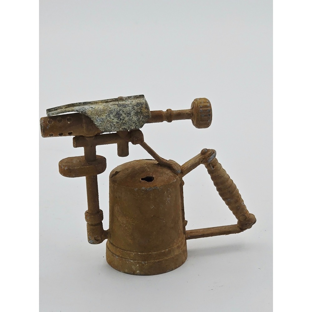 Vintage‎ Diecast Miniature Blow Torch Pencil Sharpener Rustic Bronze Decor